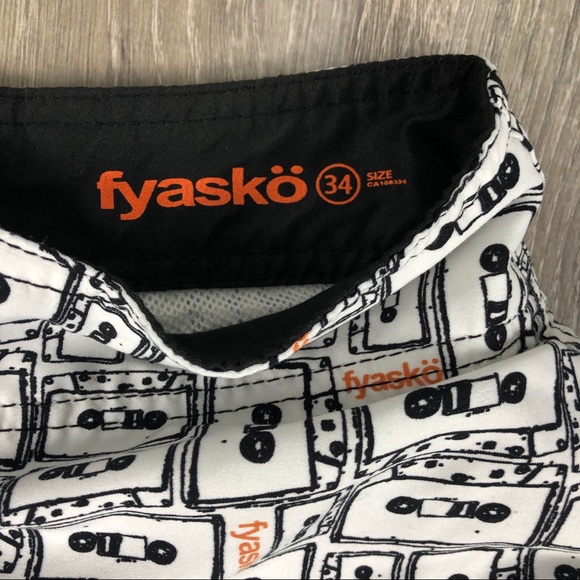 Fyasko Men's Board Shorts Swim Trunks Size 34 - Picture 3 of 6